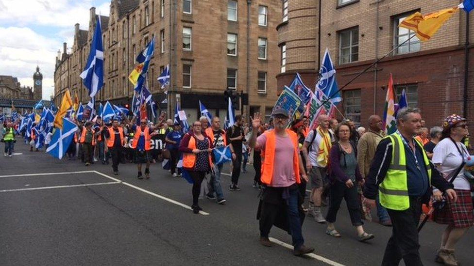 indy march in Glasgow