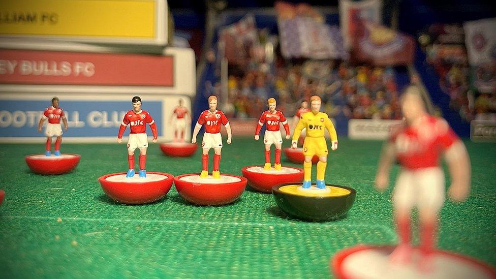 Jersey Bulls FC Subbuteo set