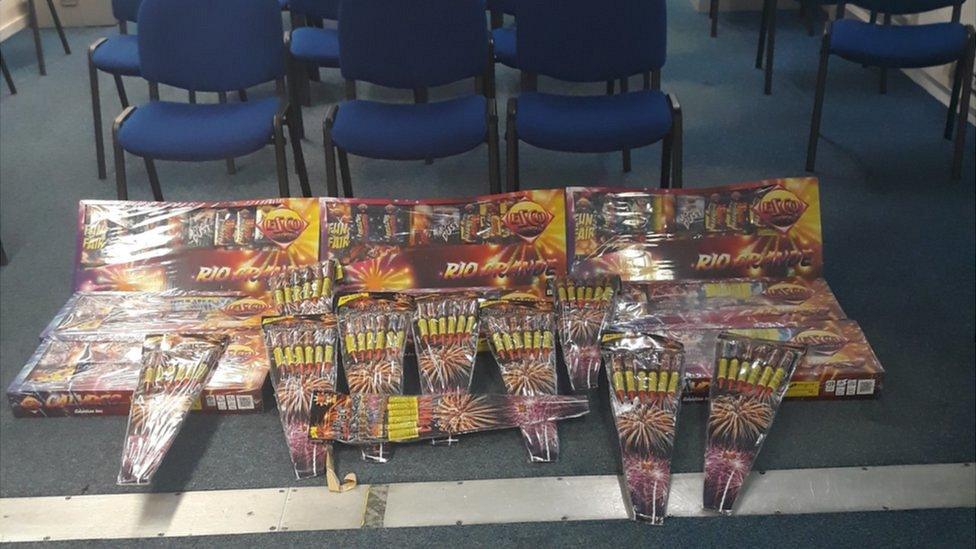 Seized fireworks