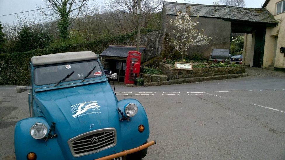 Blue Citroen 2CV