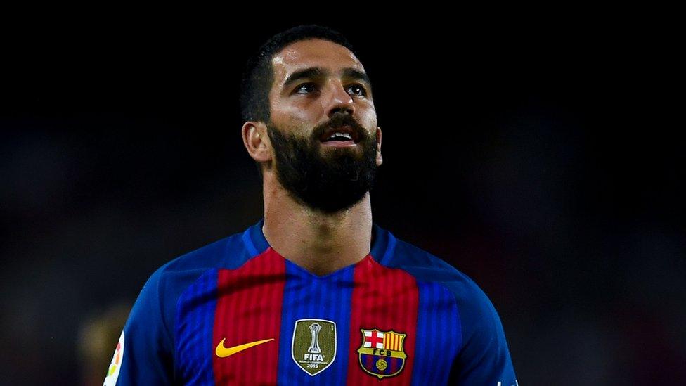 Ardan Turan in Barcelona shirt