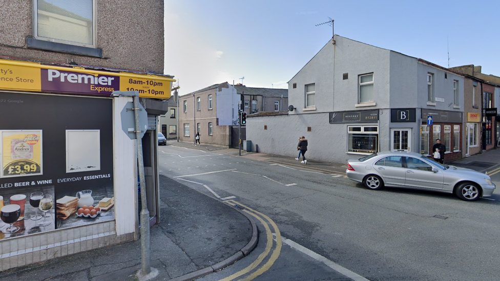 The junction between Rawlinson Street and Crellin Street in Barrow