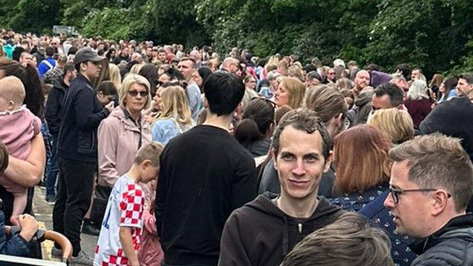 Fans queue outside Utilita Arena