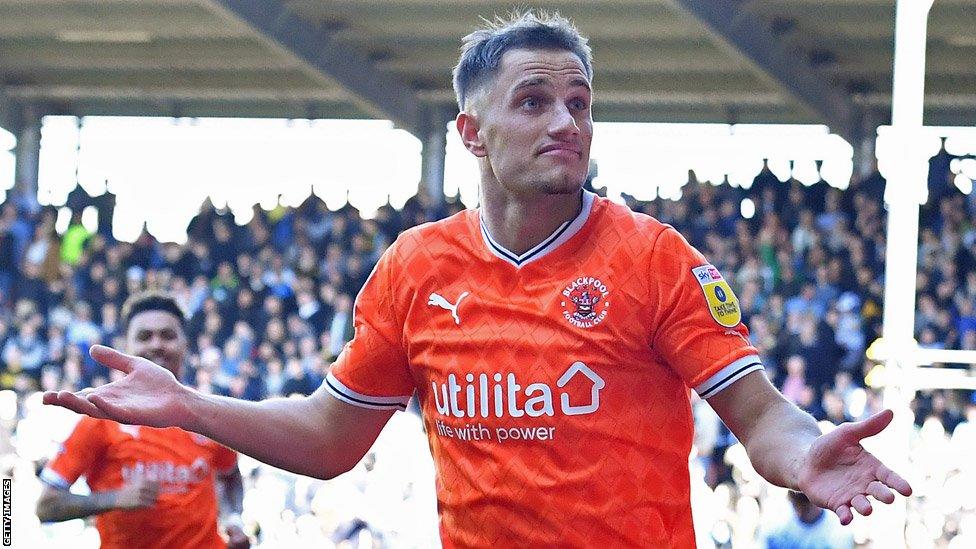 Blackpool's Jerry Yates has now scored four goals in each of his past four appearances for the club