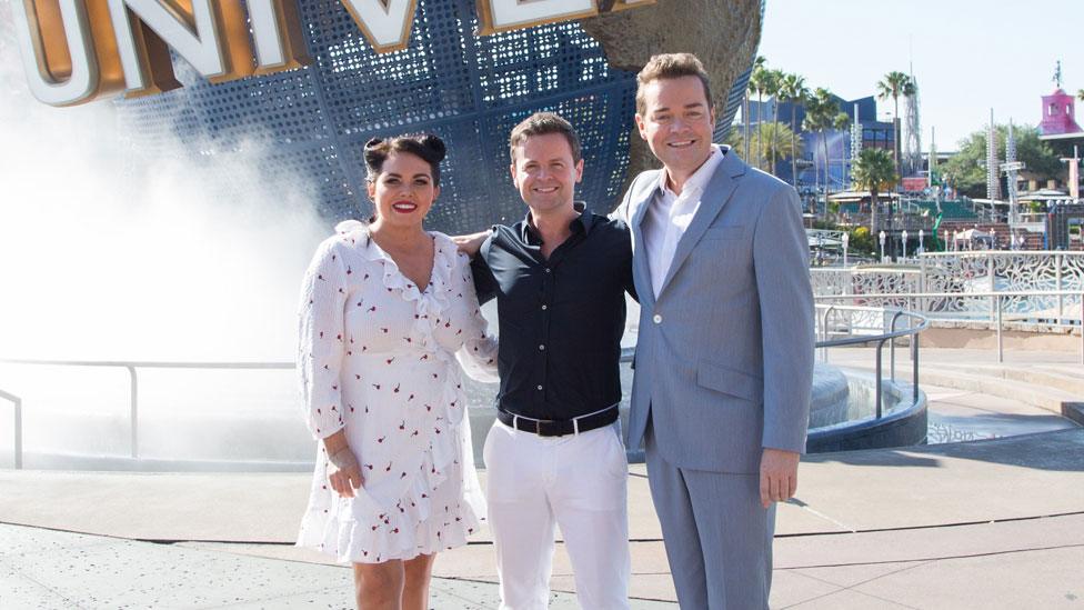 Scarlett Moffatt, Declan Donnelly and Stephen Mulhern