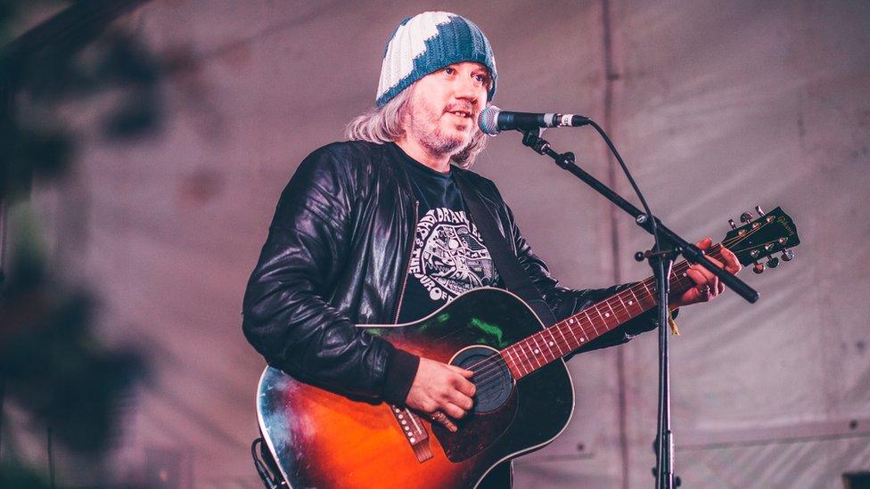 Indie singer-songwriter Badly Drawn Boy performs to a large crowd at Festival No 6