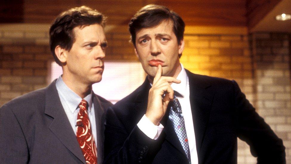 Hugh Laurie and Stephen Fry in A Bit of Fry & Laurie