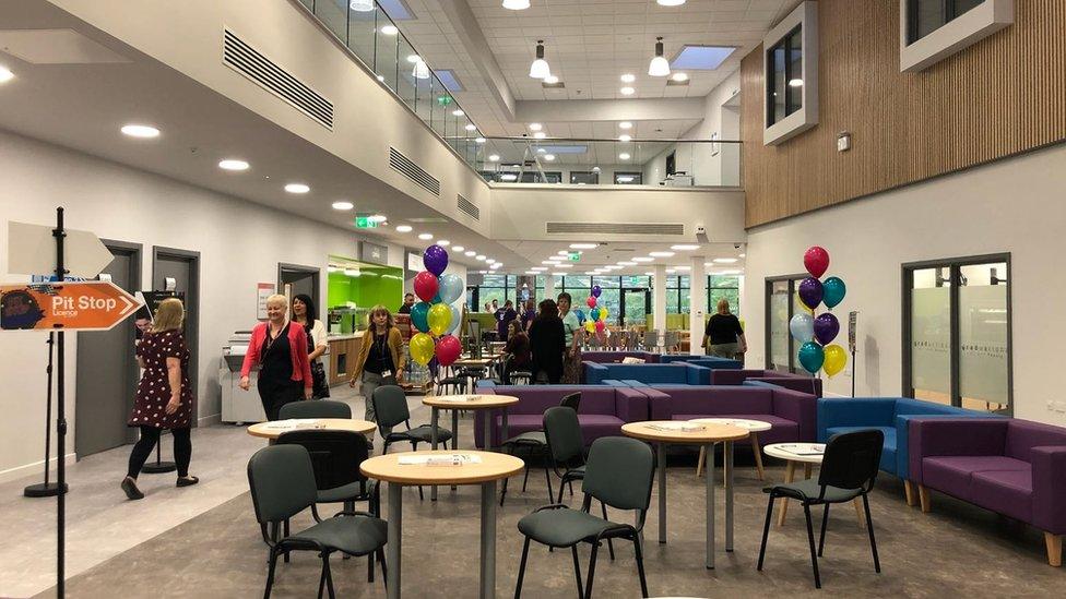 Interior of Gloucestershire College's campus in the Forest of Dean