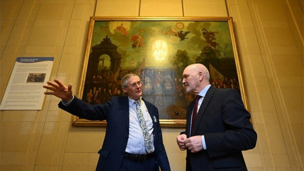 Historian Eamon Phoenix and Speaker Alex Maskey