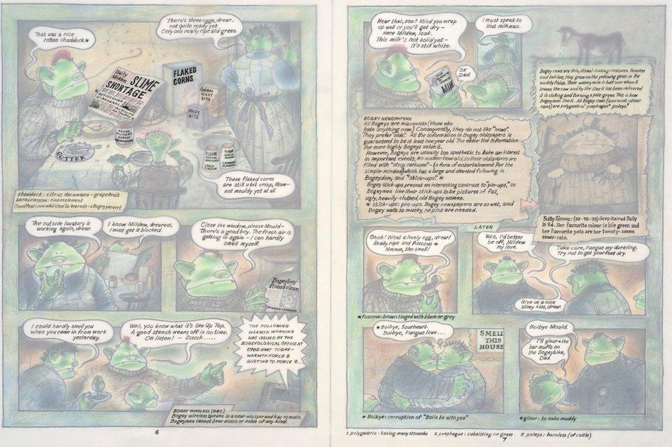 Fungus the Bogeyman double page spread