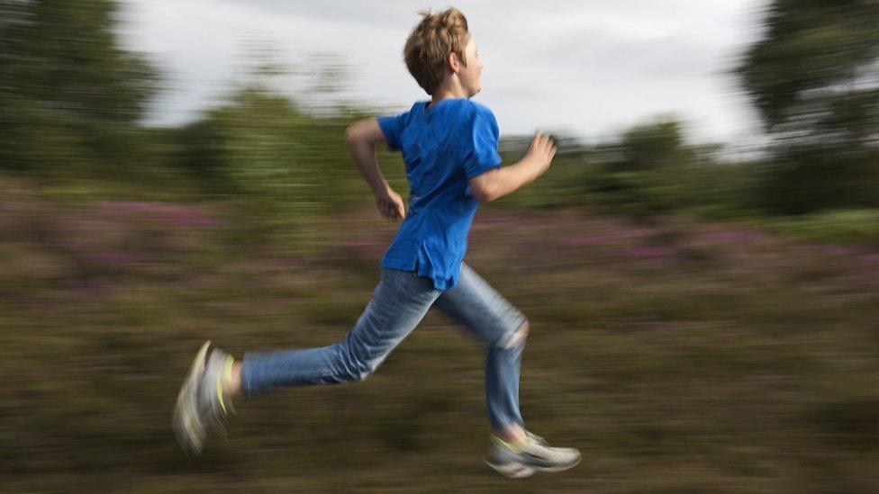 Boy running