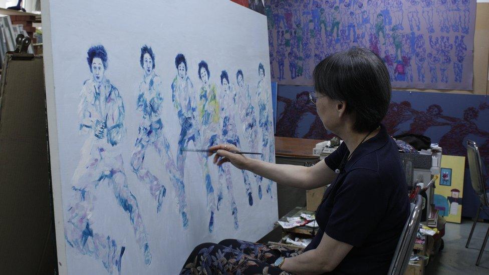 Kim Young-mi painting BTS