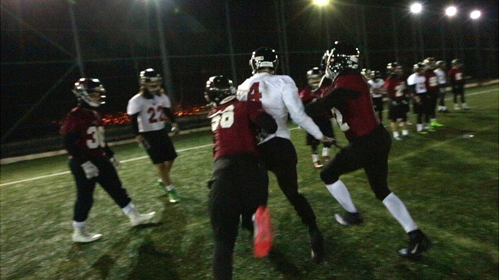 American Football practice in Turkey