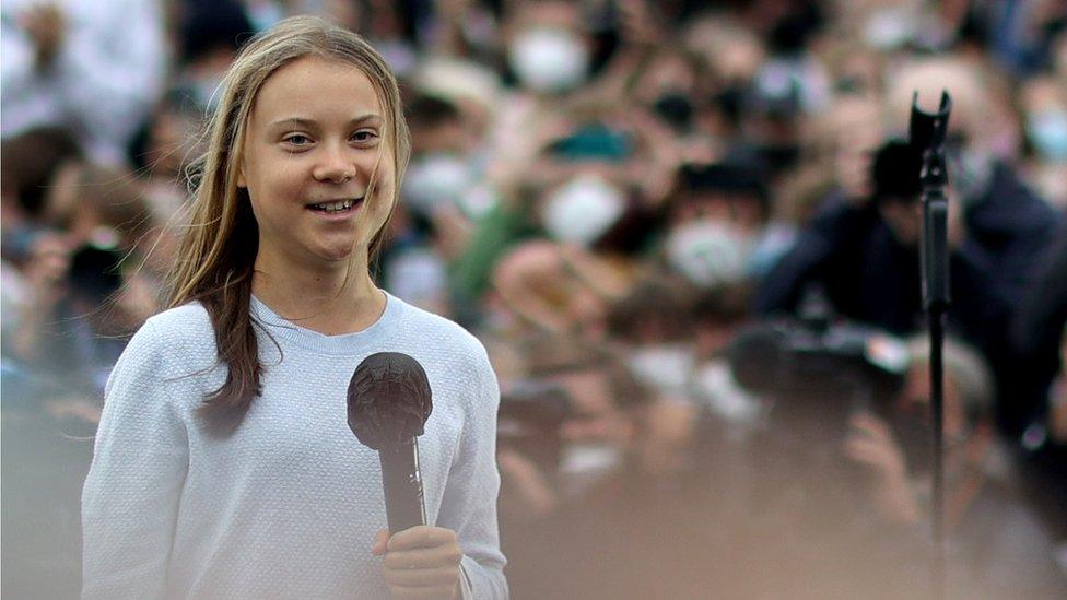 Greta Thunberg.