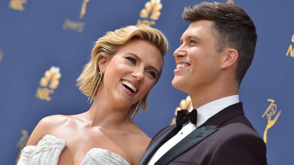 Scarlet Johansen and Colin Jost