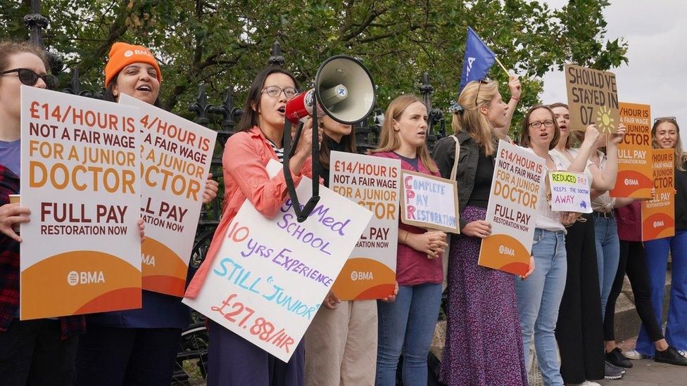 Junior doctors striking