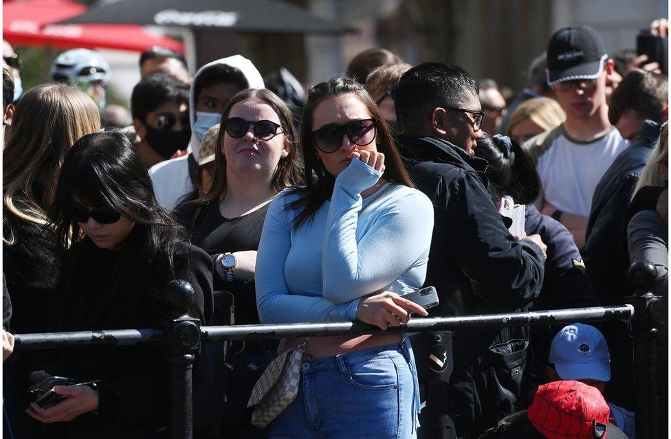 Public gathered in Windsor town centre for the funeral