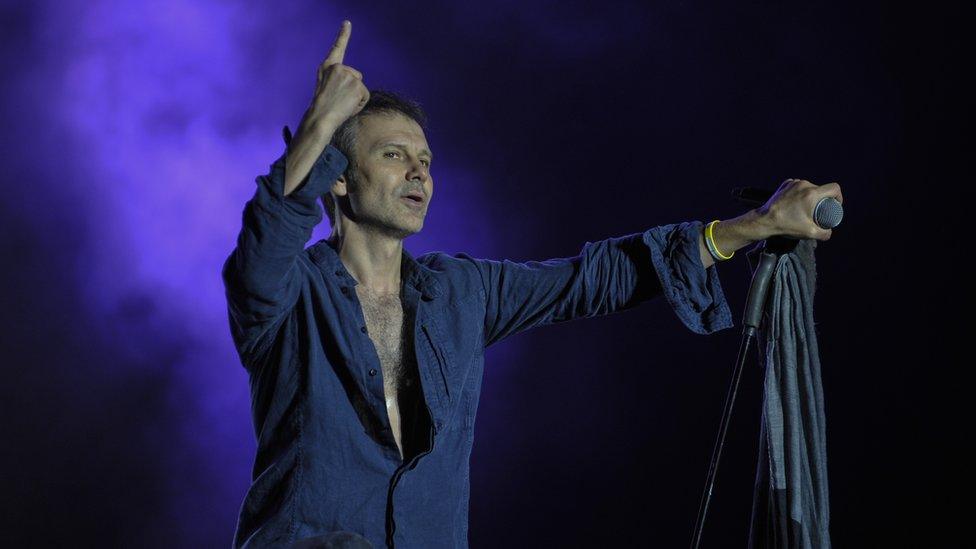 Svyatoslav Vakarchuk, leader of the famous Ukrainian rock band 'Okean Elzy'