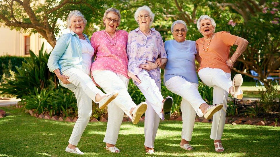 pensioners doing the can-can