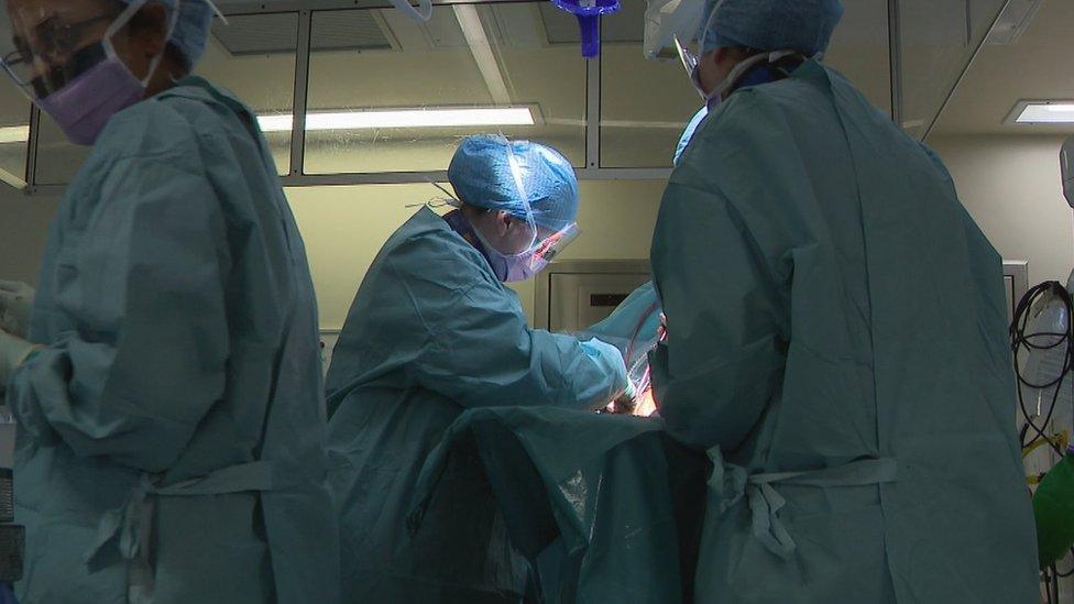 Surgeon Elizabeth Crighton operates on a complex arm break