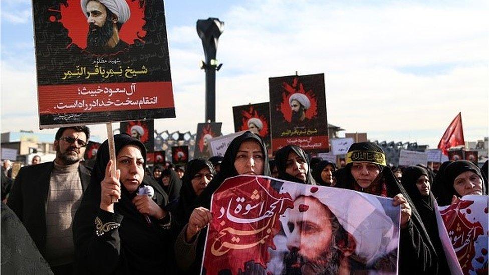 Protestors in Tehran