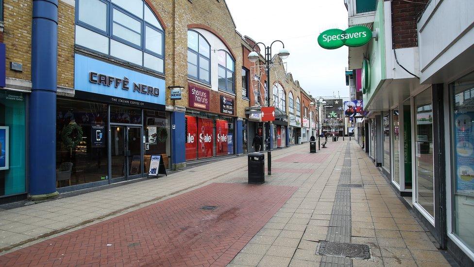 Crawley town centre in Sussex