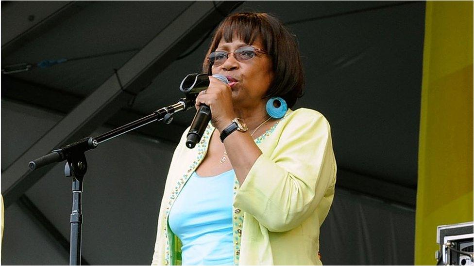 Joan Marie Johnson at the 2010 New Orleans Jazz Festival