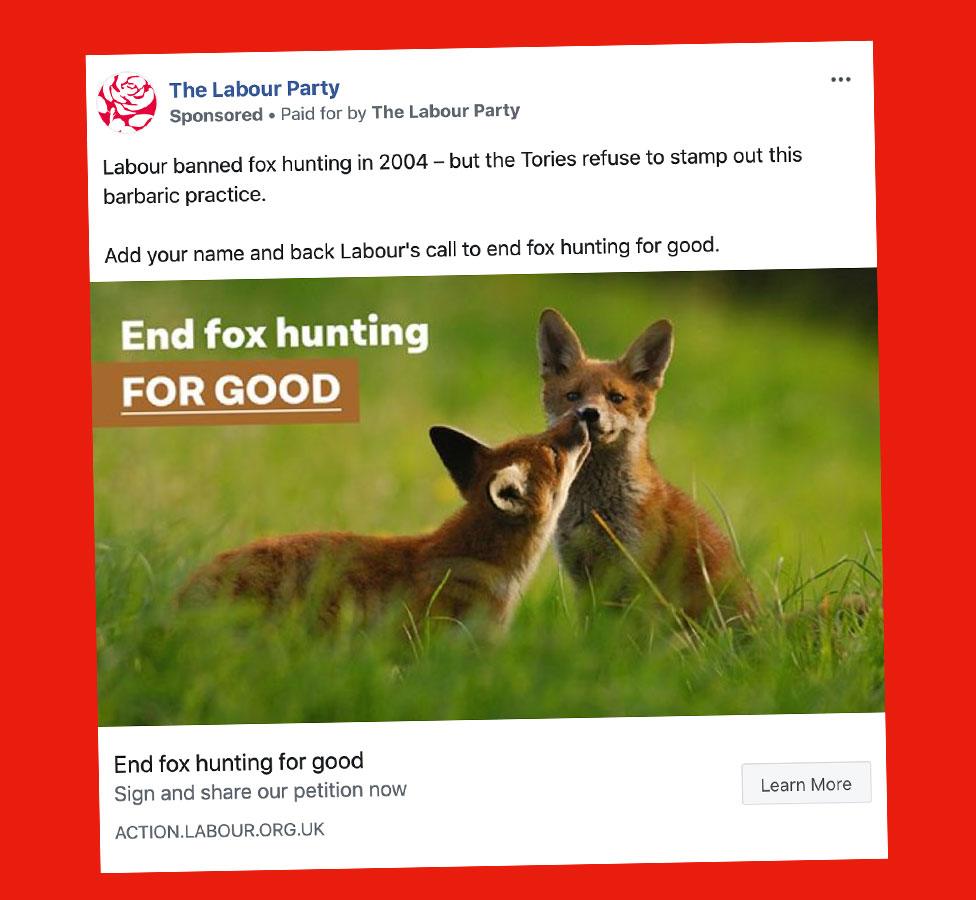 Labour advert against fox hunting