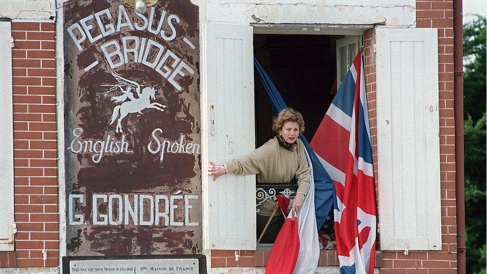 Arlette Gondree at the Pegasus Bridge Cafe