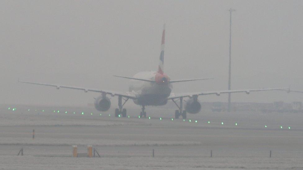 A plane on the tarmac at Heathrow Airport