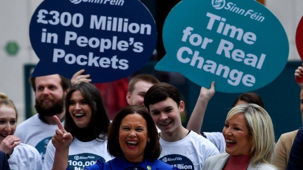 Sinn Féin launching its manifesto in Belfast