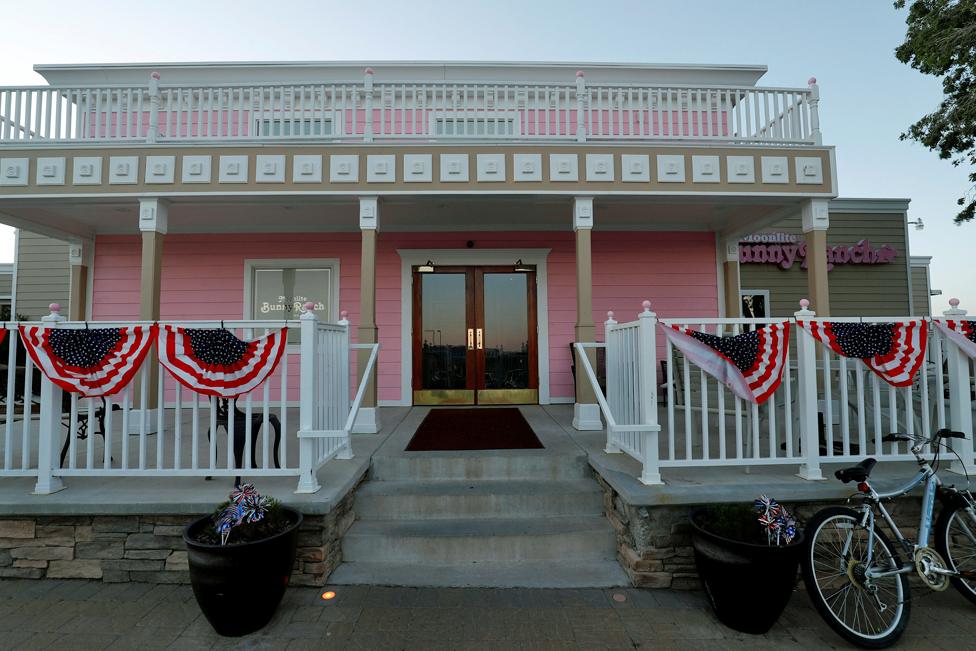 An exterior view of the Moonlite Bunny Ranch legal brothel