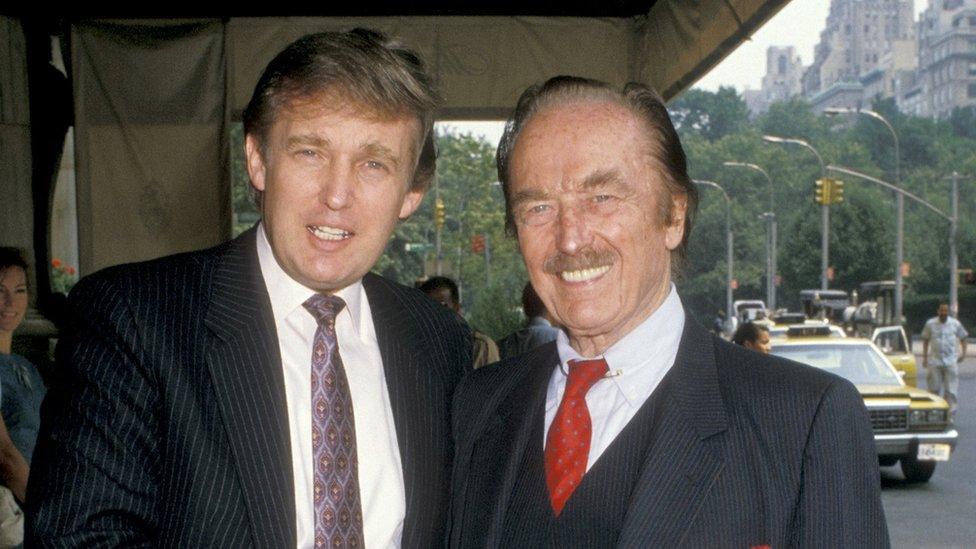 Donald and Fred Trump in 1988 at The Plaza Hotel in New York City