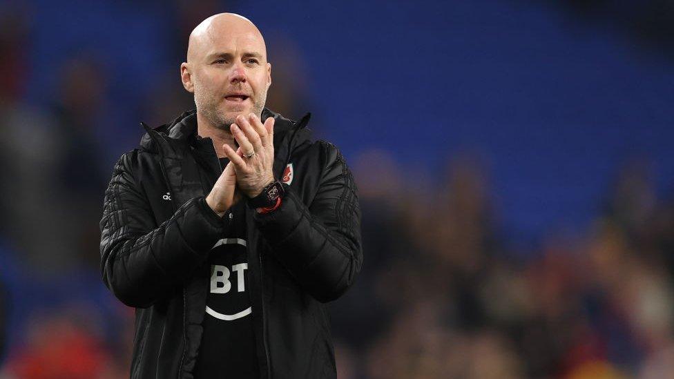 CARDIFF, WALES - MARCH 29: Rob Page the caretaker manager / head coach of Wales during the international friendly match between Wales and Czech Republic at Cardiff City Stadium on March 29, 2022 in Cardiff, United Kingdom. (Photo by James Williamson - AMA/Getty Images)