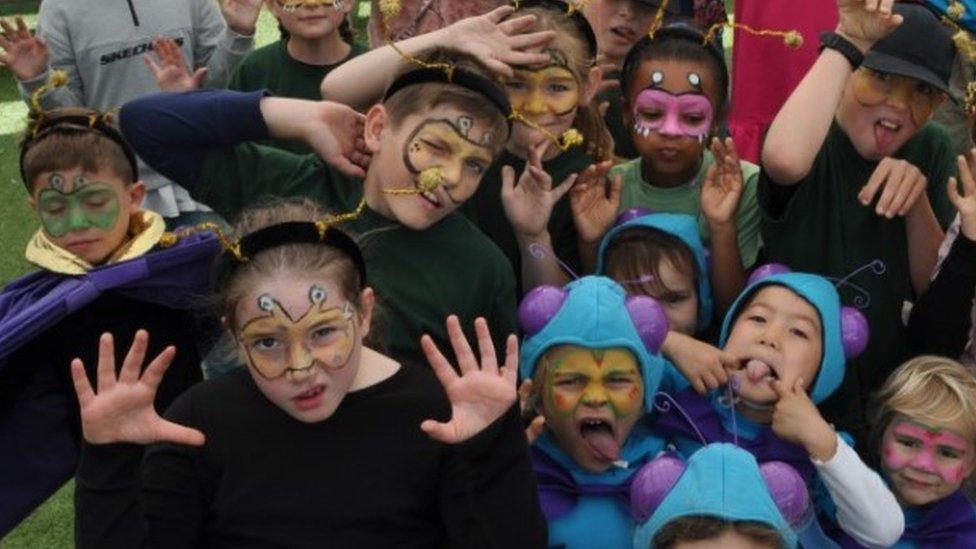 A number of pupils including Ari performing at Best Theatre Arts