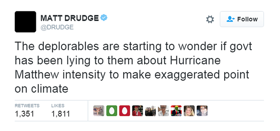 Tweet from Matt Drudge