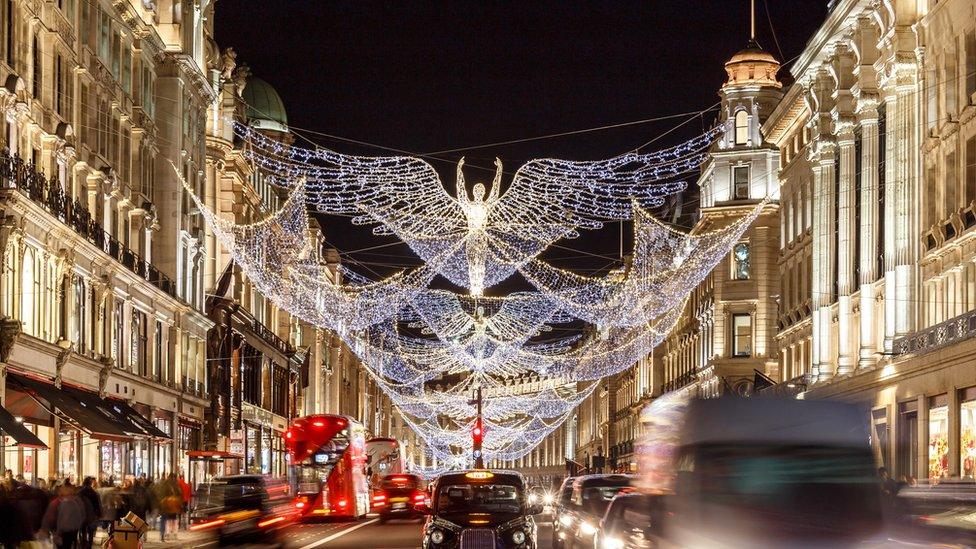 Christmas lights in London