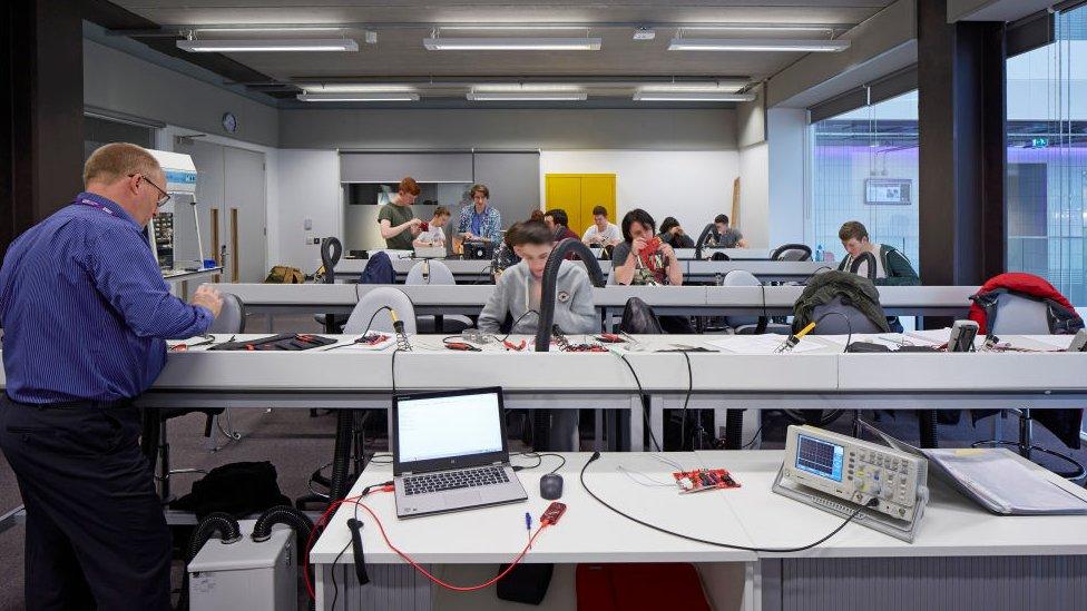 classroom at City of Glasgow College - Riverside Campus, Glasgow