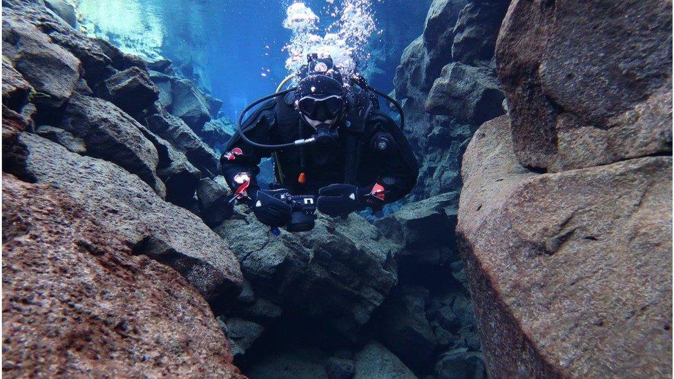 Cerys Hearsey in scuba gear