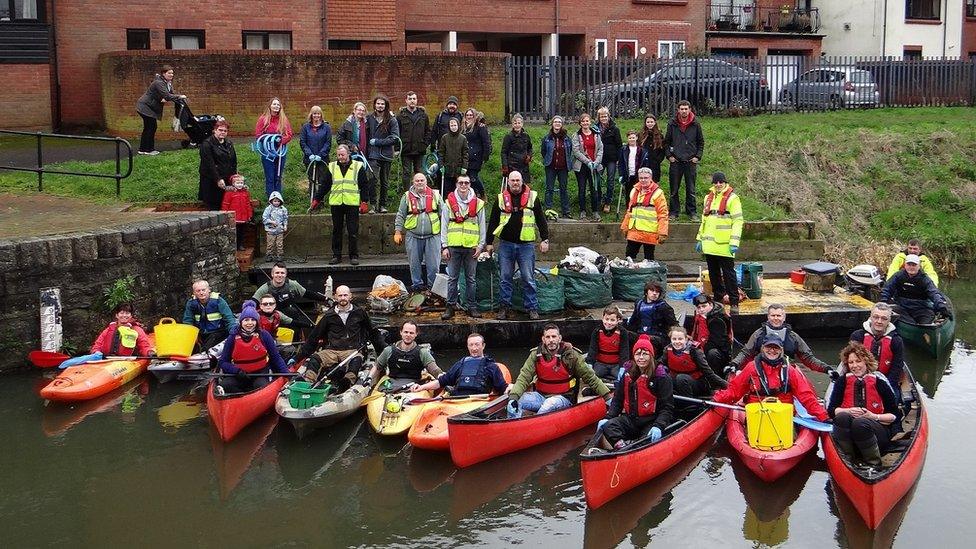 A group of Rage Against Rubbish littler pickers