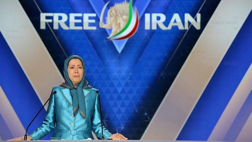 Maryam Rajavi, leader of the People's Mujahedin of Iran delivers a speech during the meeting "Free Iran 2018 - the Alternative