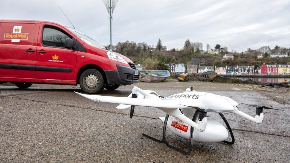 Drone and van