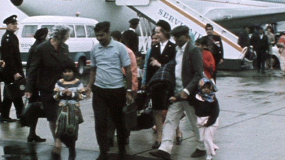 Ugandan Asians arriving in the UK in 1972