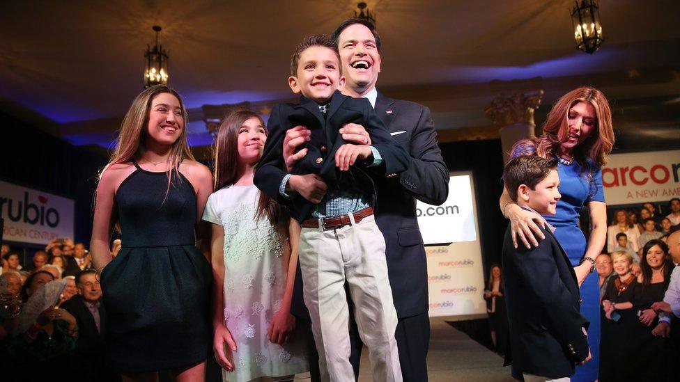 Marco Rubio with his family in Miami