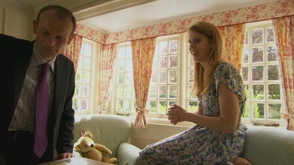 Princess Beatrice and Andrew Marr in Y Bwthyn Bach