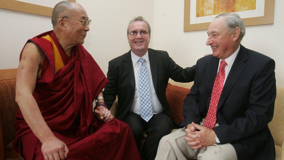 Dalai Lama and Charles Inness and Richard Moore