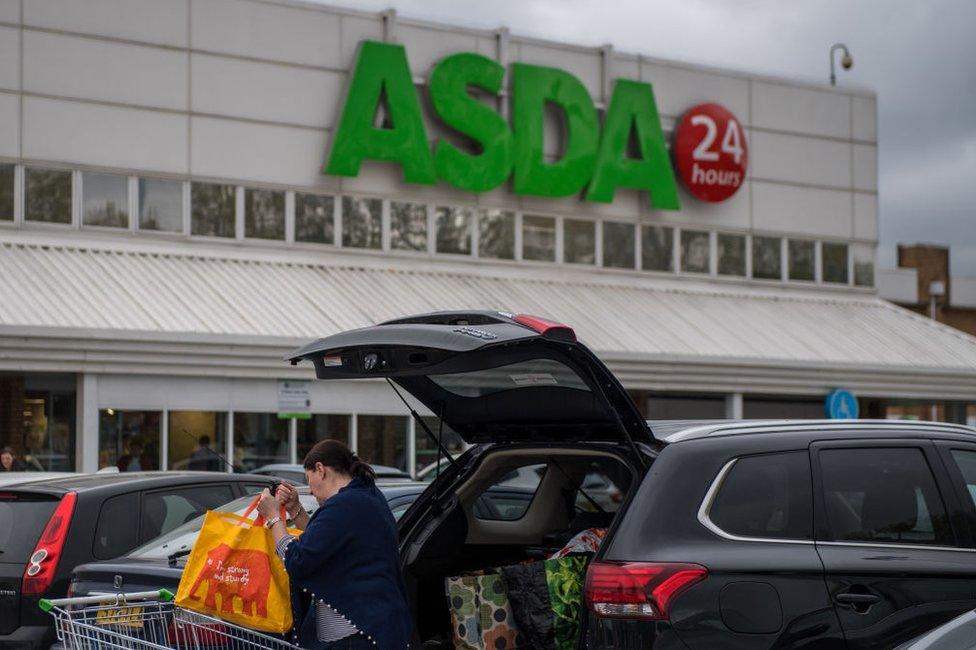 Woman at an Asda store