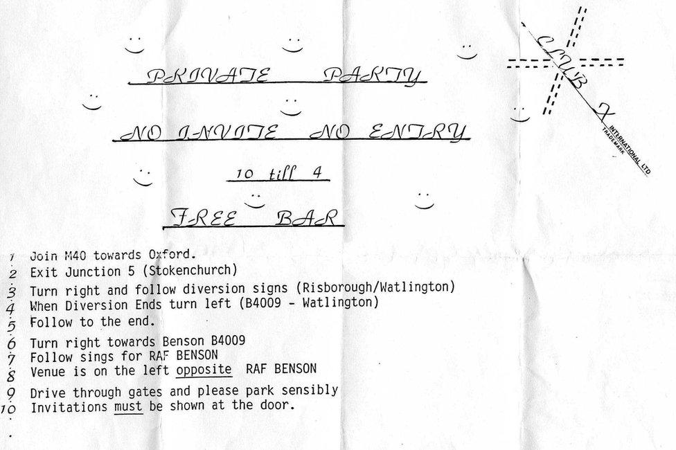 Directions for rave near RAF Benson