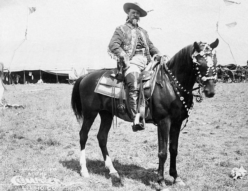 Buffalo Bill on horseback