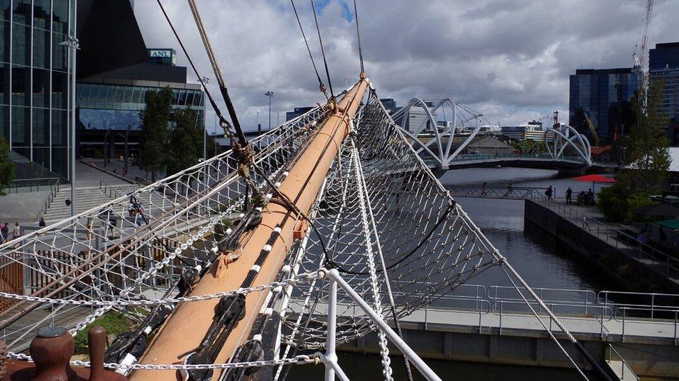 Bowsprit of the Polly Woodside